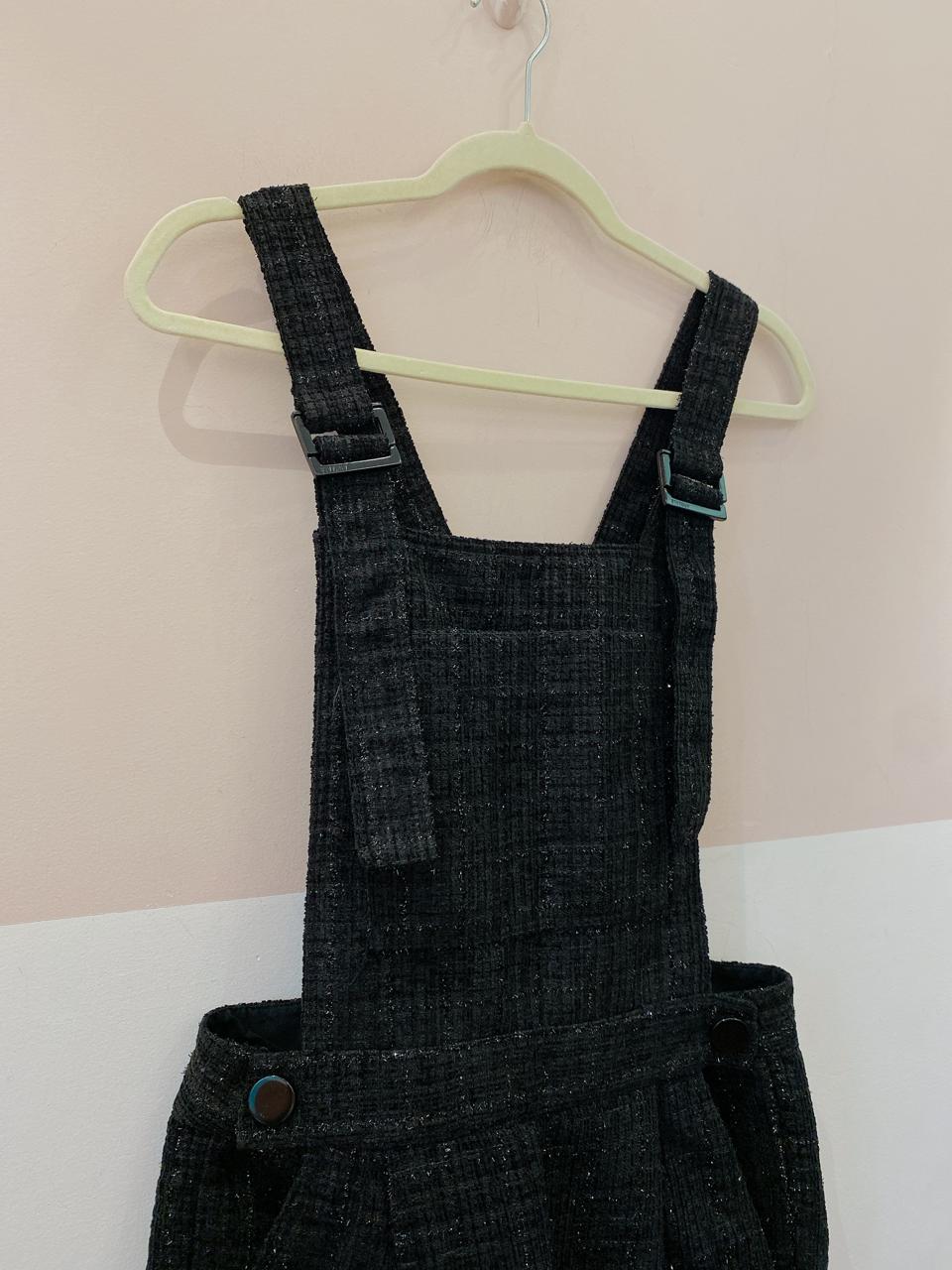 Jardineira tweed preta Animale M