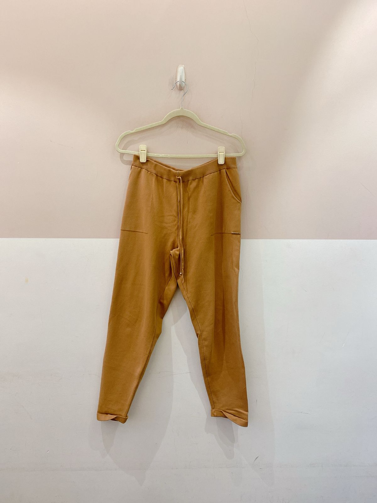 Calça tricot bege Anselmi M