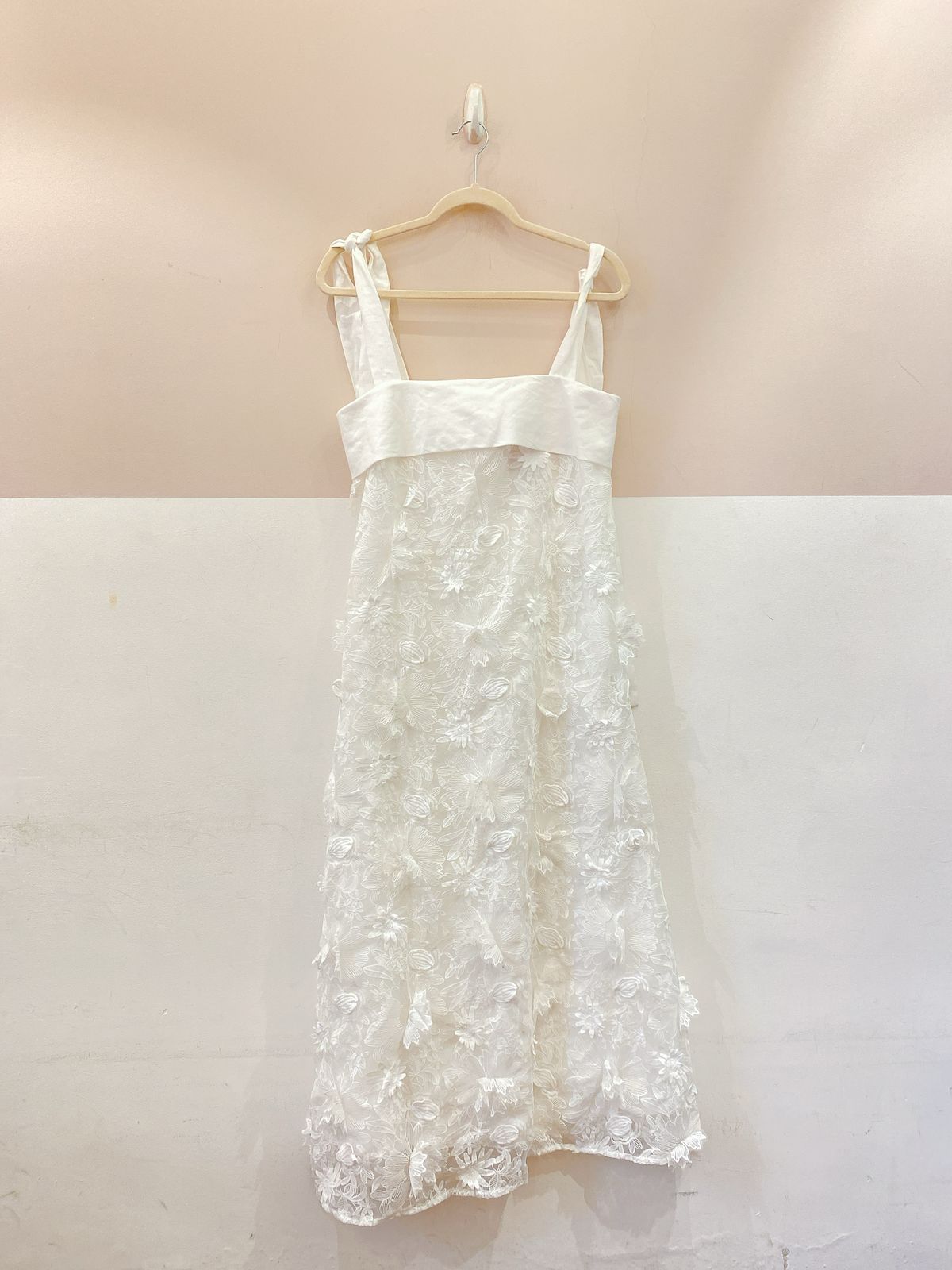 Vestido midi branco flores Nammos 40