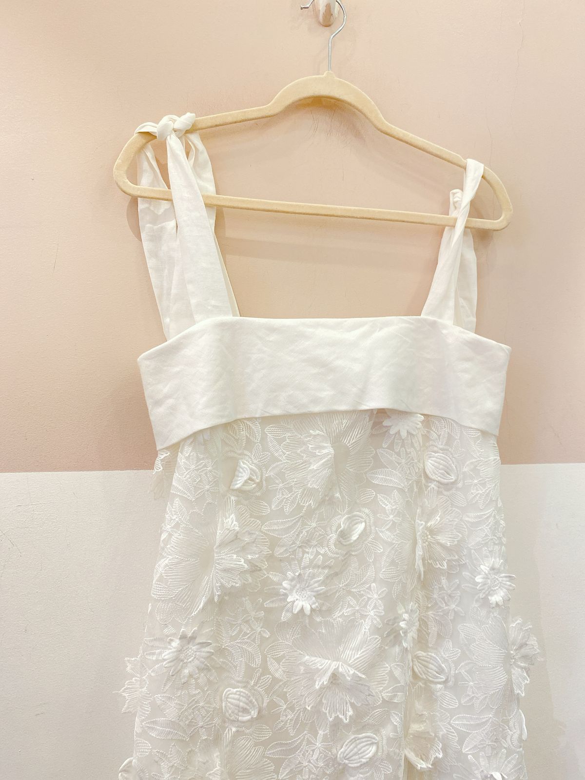 Vestido midi branco flores Nammos 40