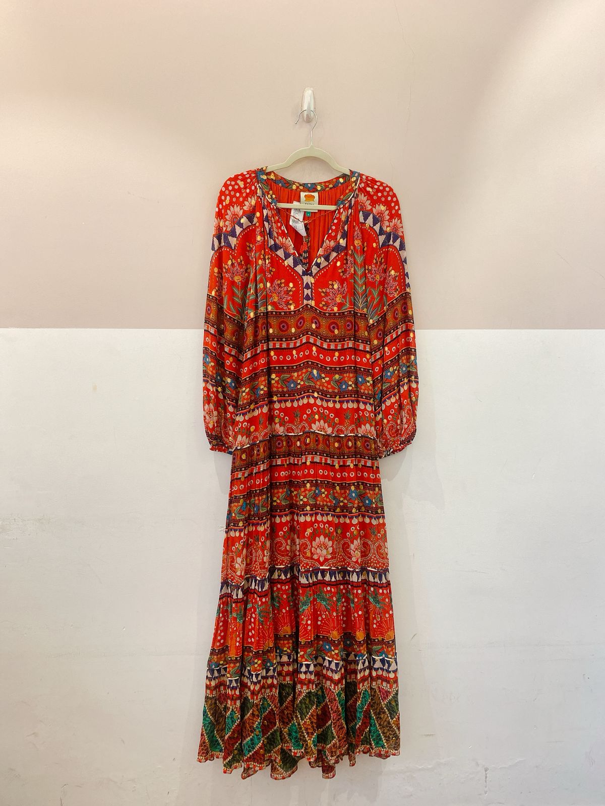 Vestido longo estampado Farm global P