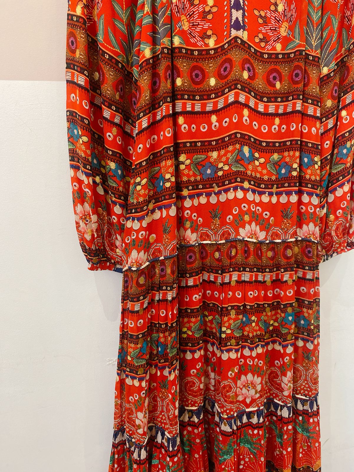 Vestido longo estampado Farm global P