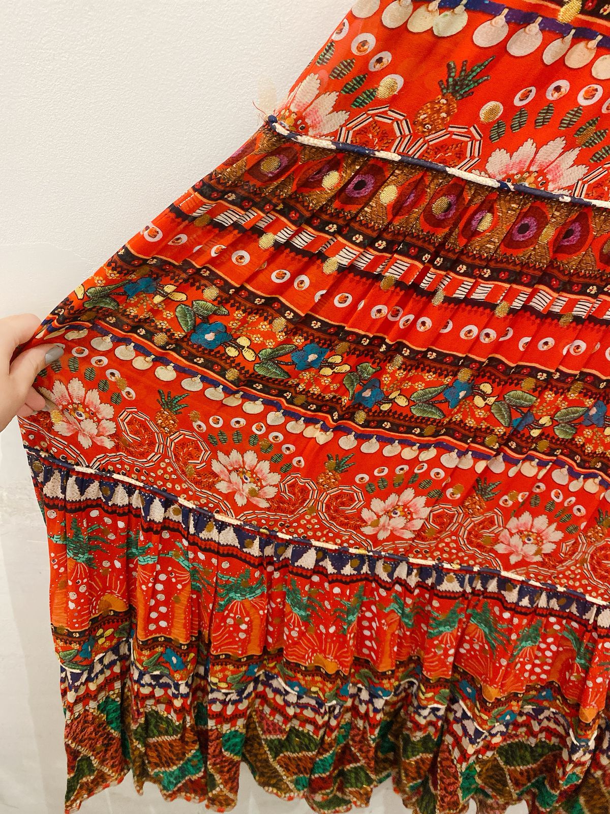 Vestido longo estampado Farm global P