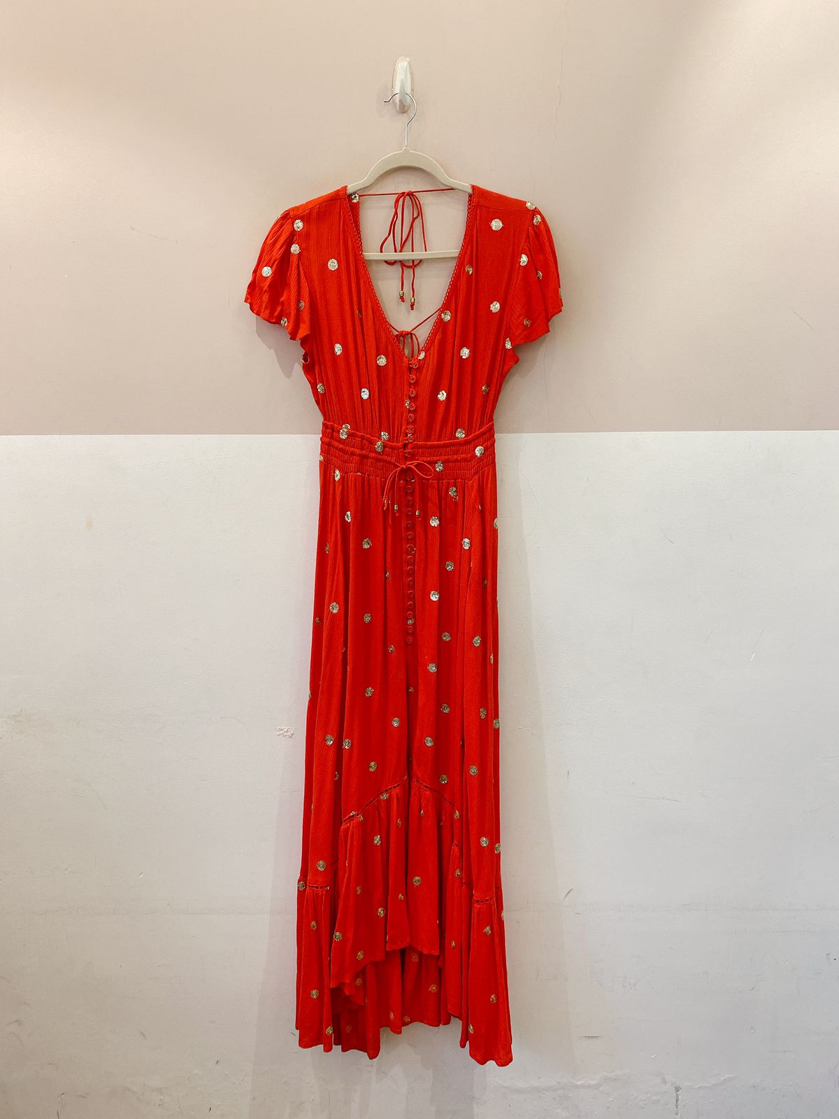 Vestido midi melancia bordado Christina Costa M