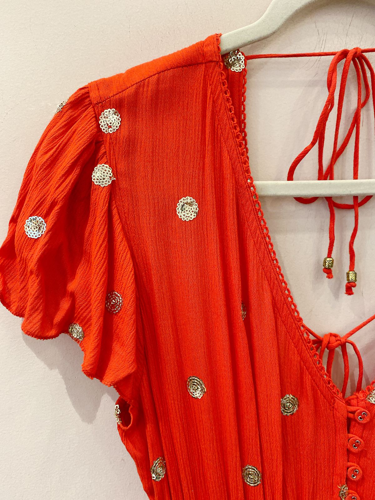 Vestido midi melancia bordado Christina Costa M