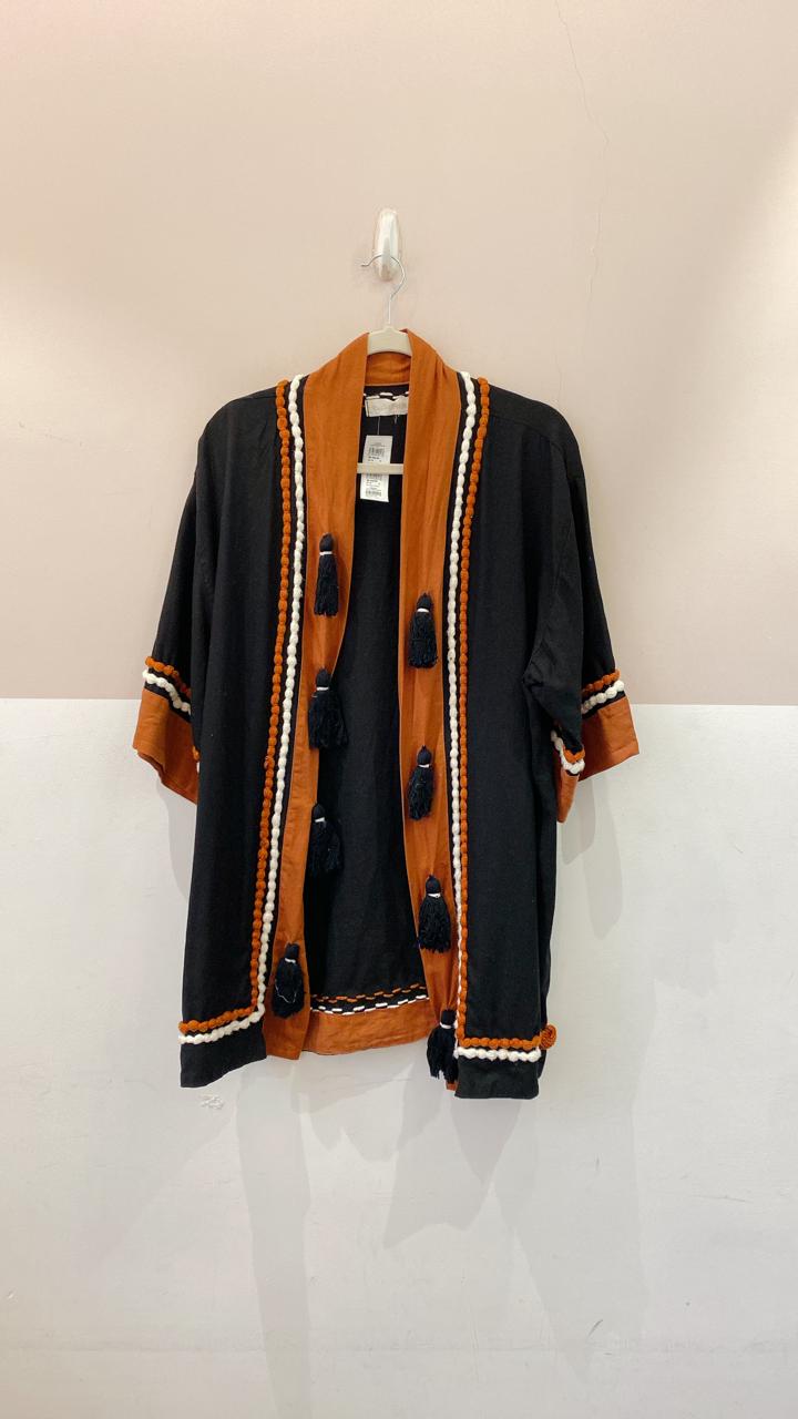 Kimono preto/ marrom Valônia Veras M