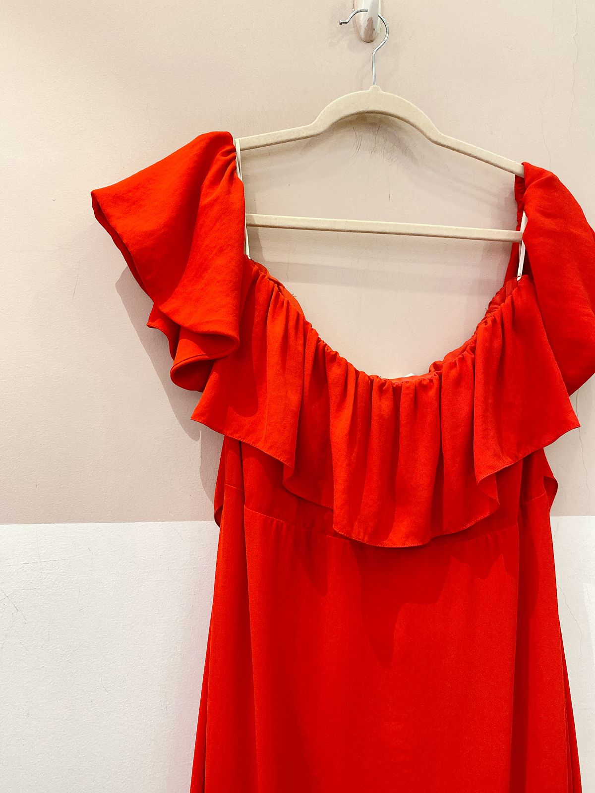 Vestido Narcisa longo vermelho seda Heckel Verri 40