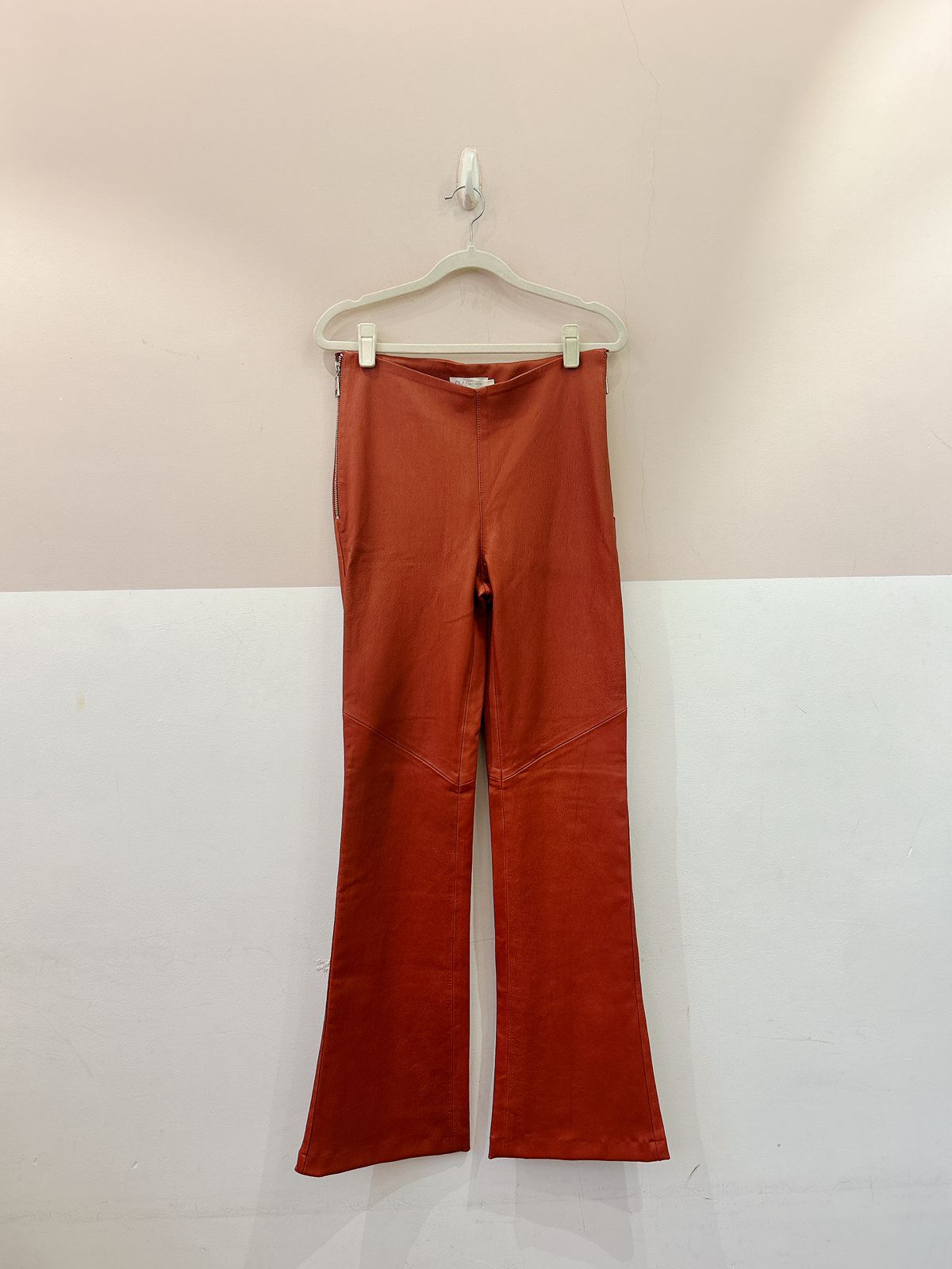 Calça couro terracota BY NV 38