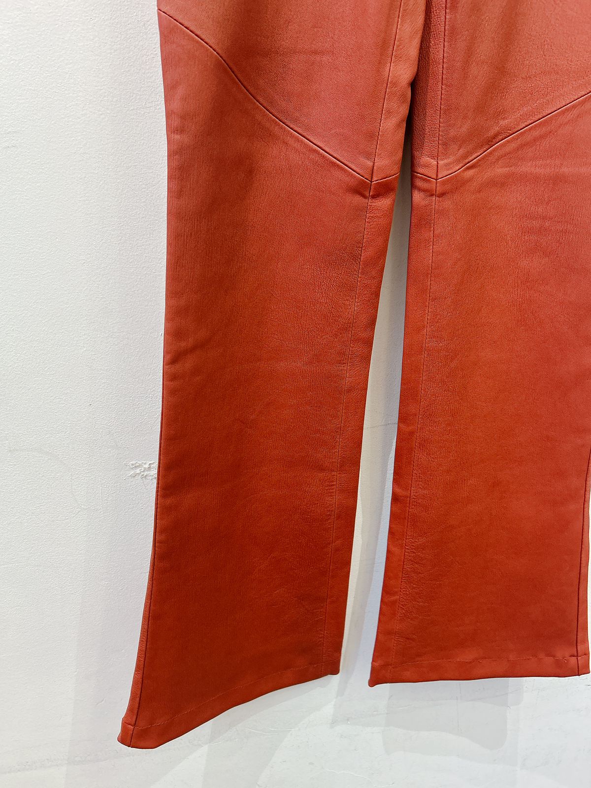 Calça couro terracota BY NV 38