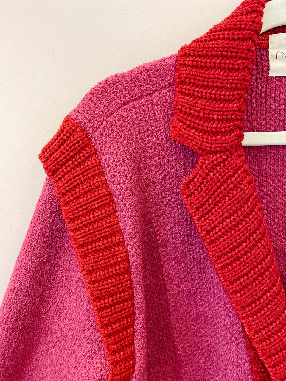 Casaco tricot pink/vermelho NV PP