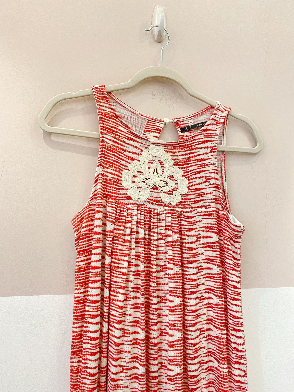Vestido longo malha estampado Maria Filó P
