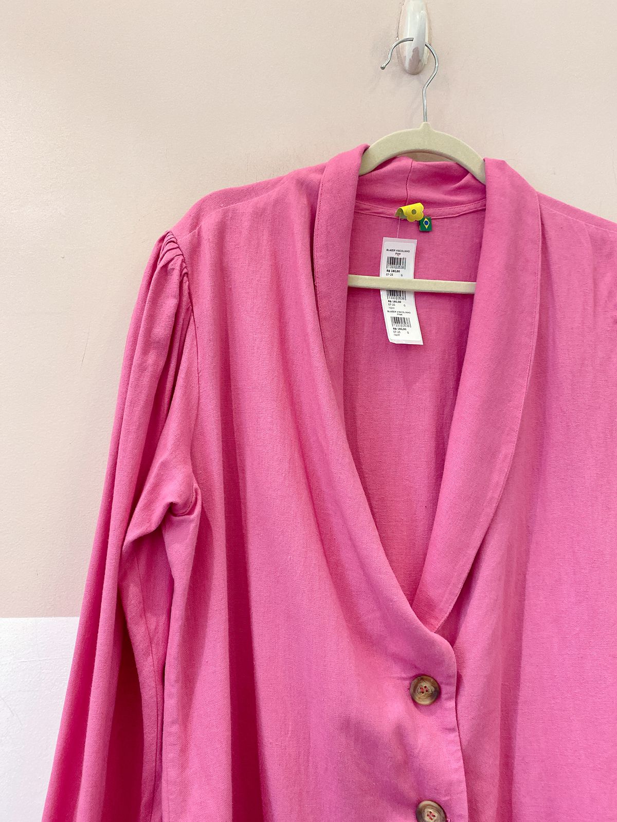 Blazer viscolinho rosa Farm G
