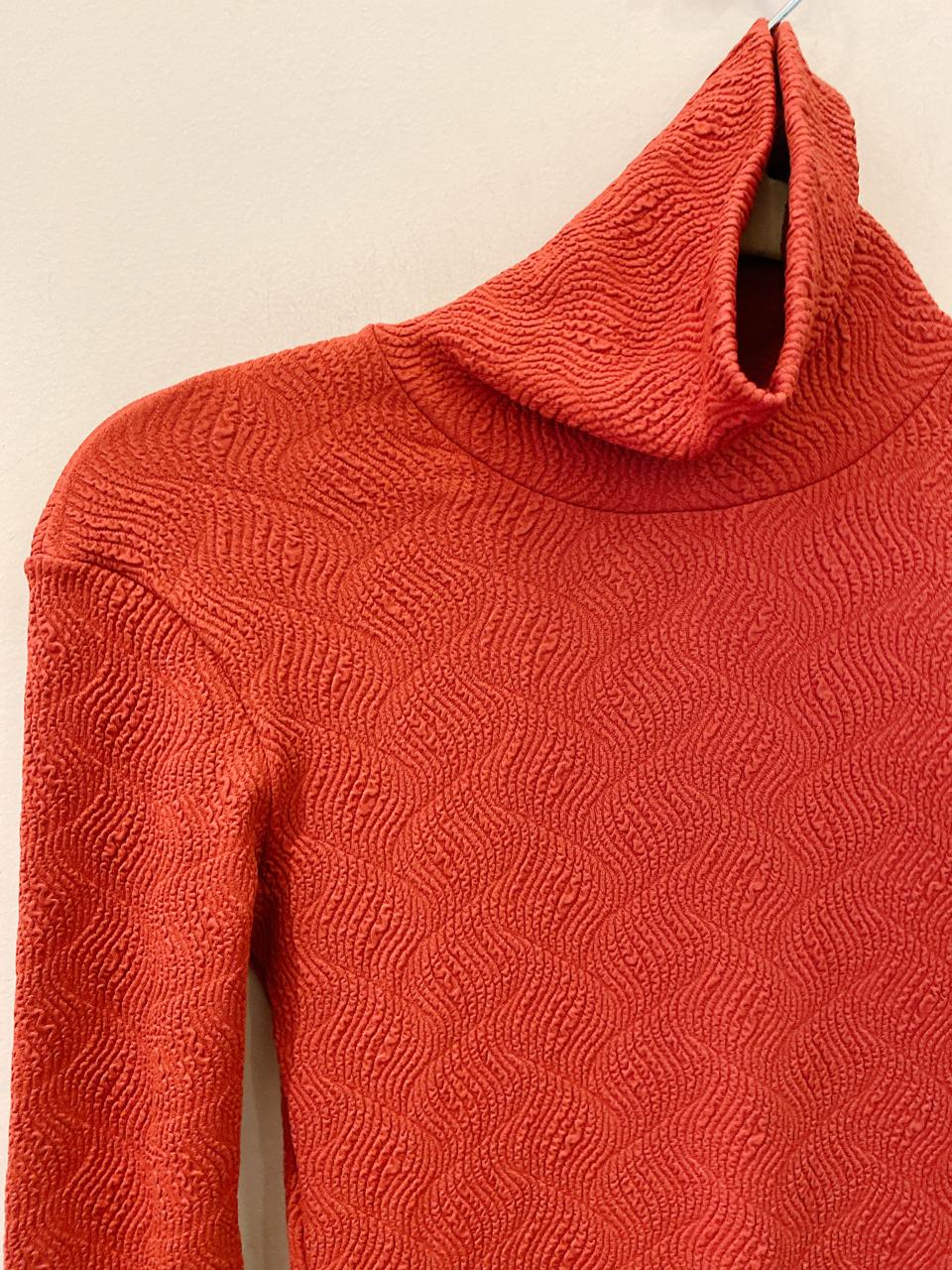 Vestido terracota texturizado Pacchi P