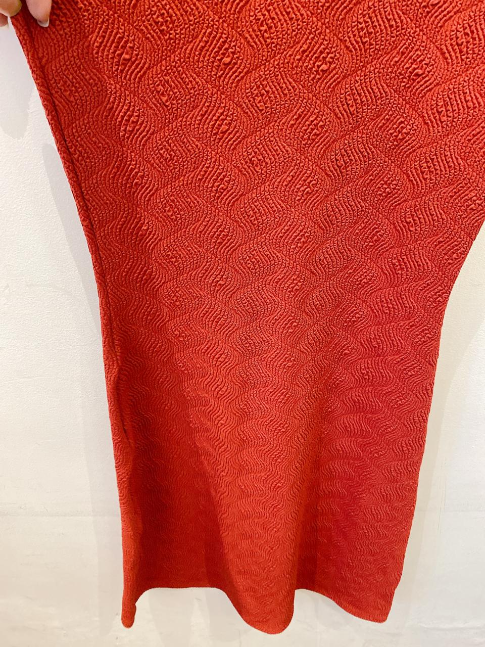 Vestido terracota texturizado Pacchi P