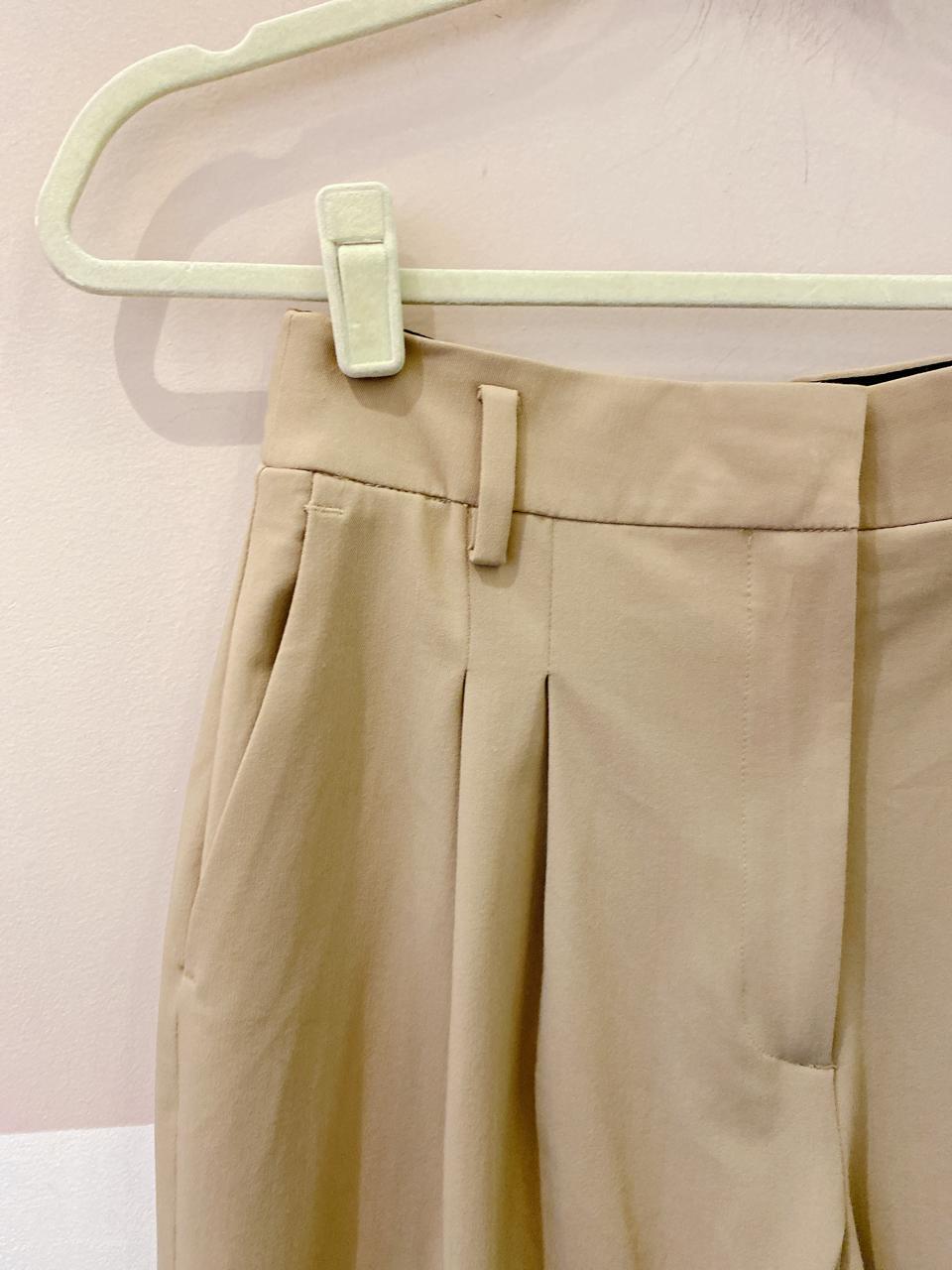 Calça alfaiataria bege Zara M