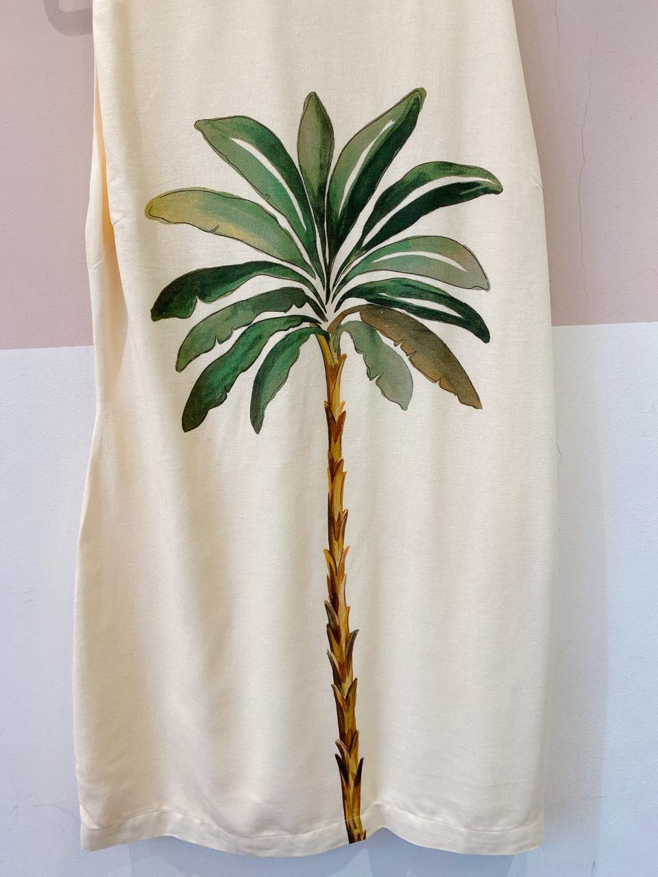 Vestido curto amarelo coqueiro Dress To G