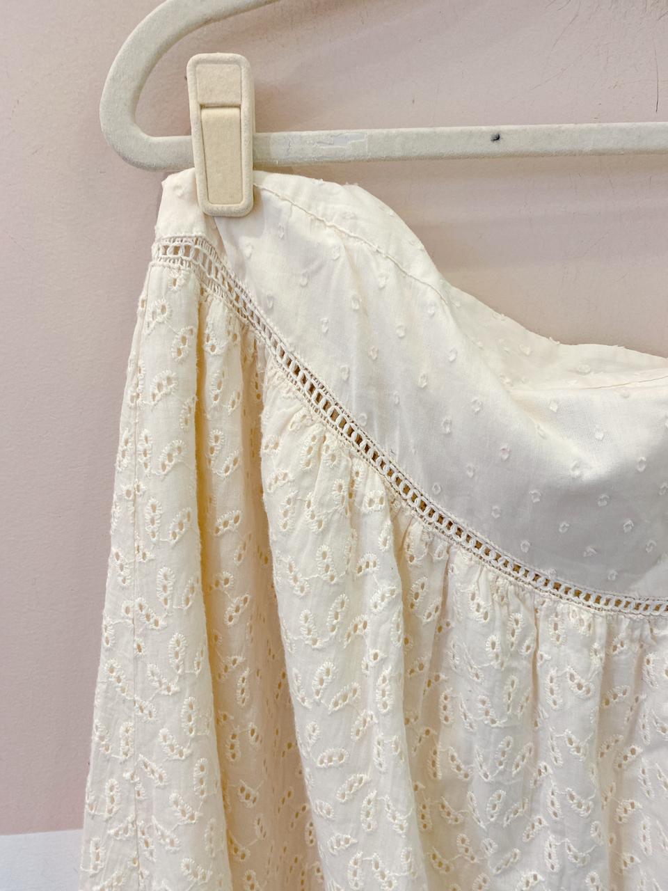 Saia midi off white laise Farm G