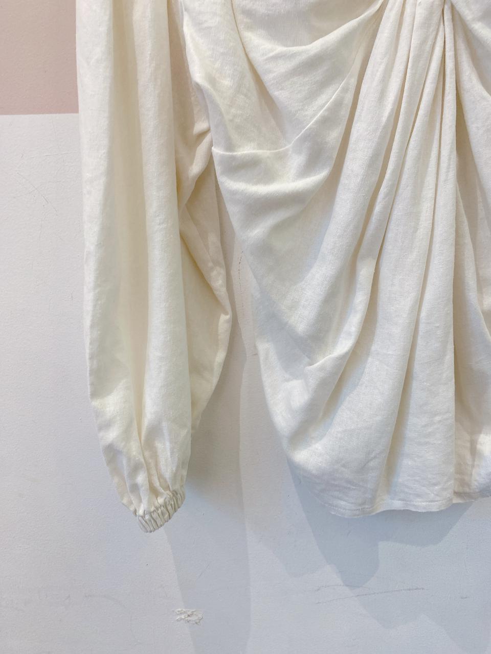 Bata branca malha/viscolinho Zara G