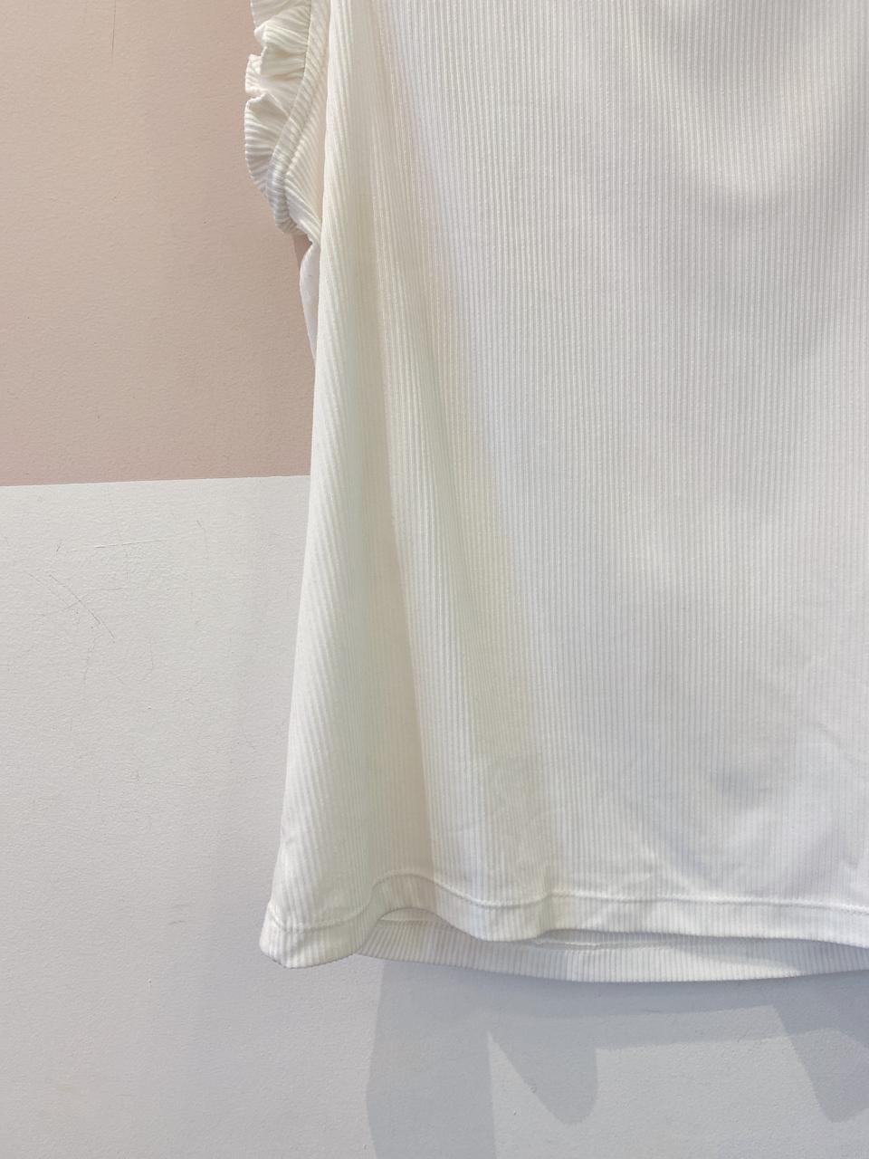 Blusa canelada branca Lasala G