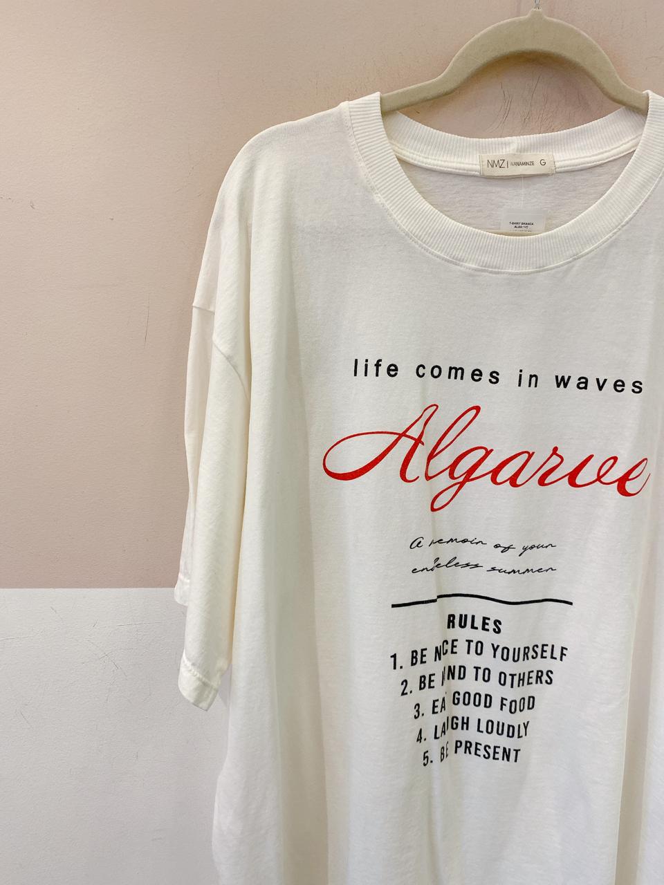 Tshirt branca algarve Nanaminze G
