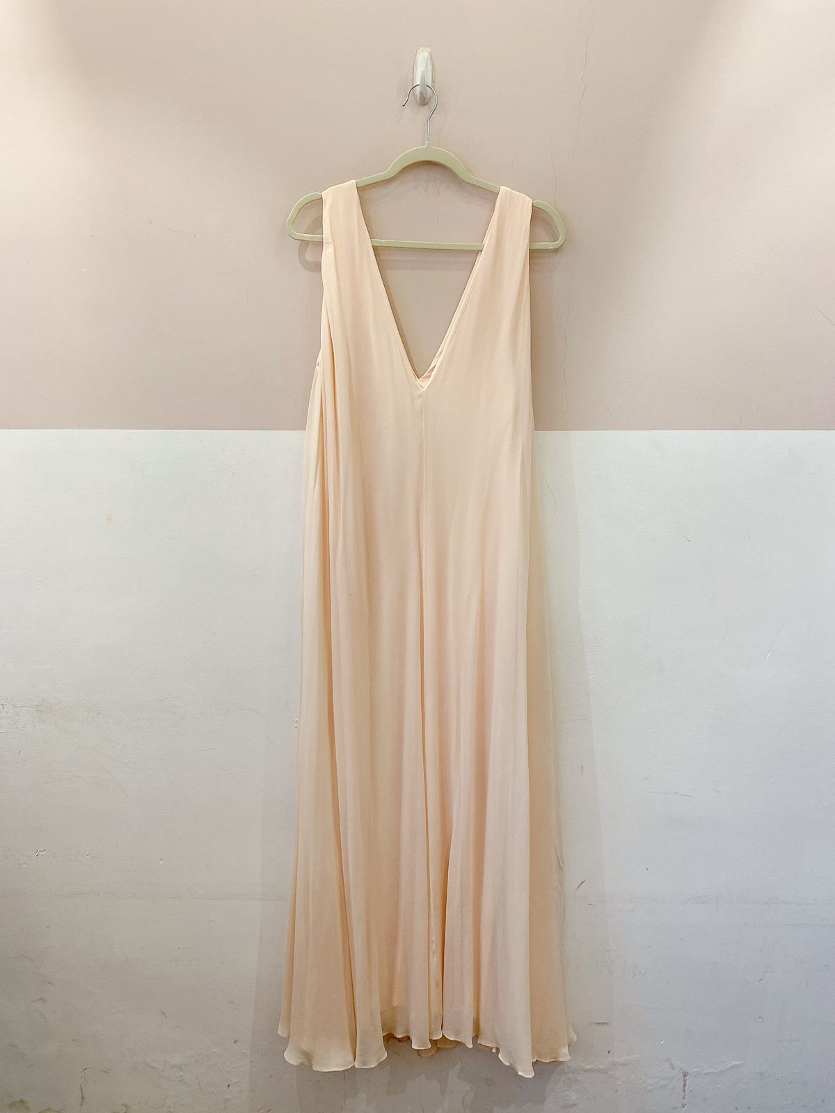 Vestido longo fluído rosê Trinitá 38