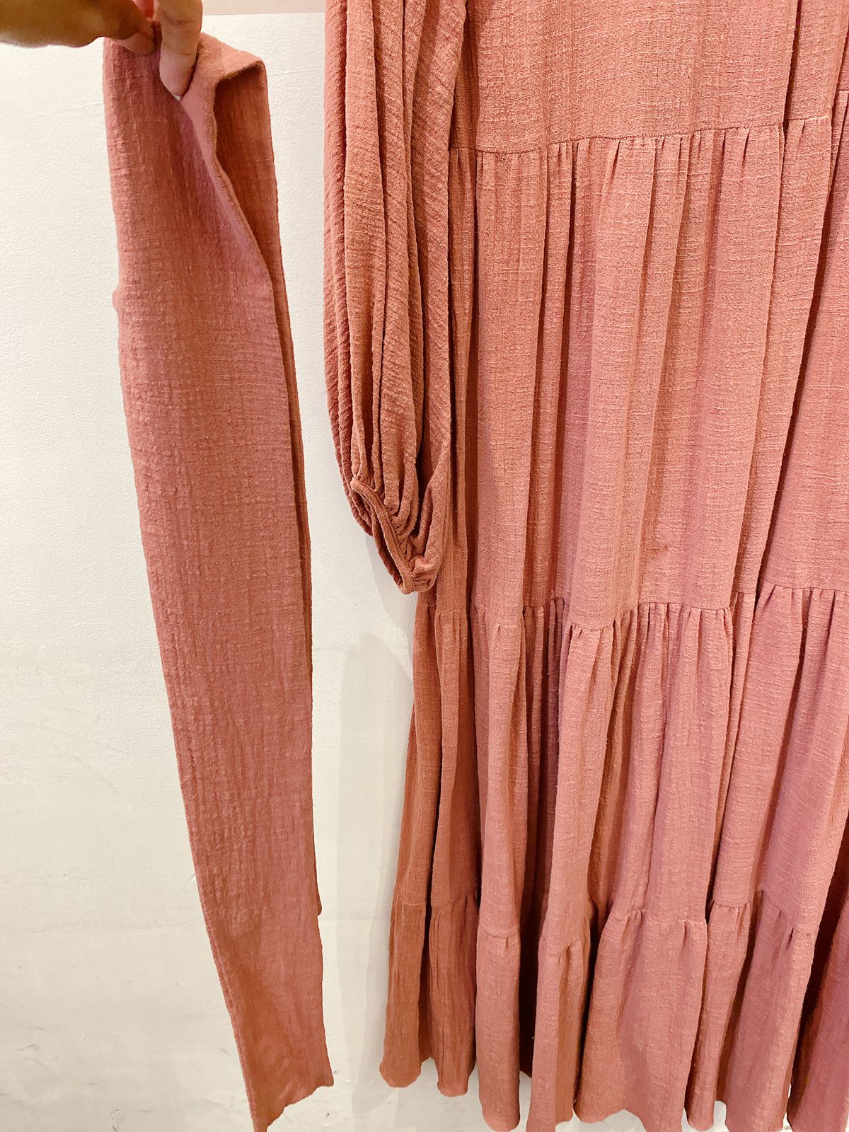Vestido amplo rosa antigo Candy Brown M