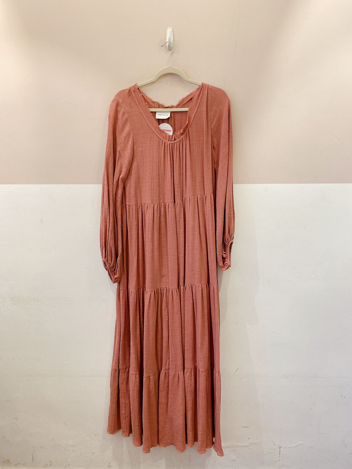 Vestido amplo rosa antigo Candy Brown M