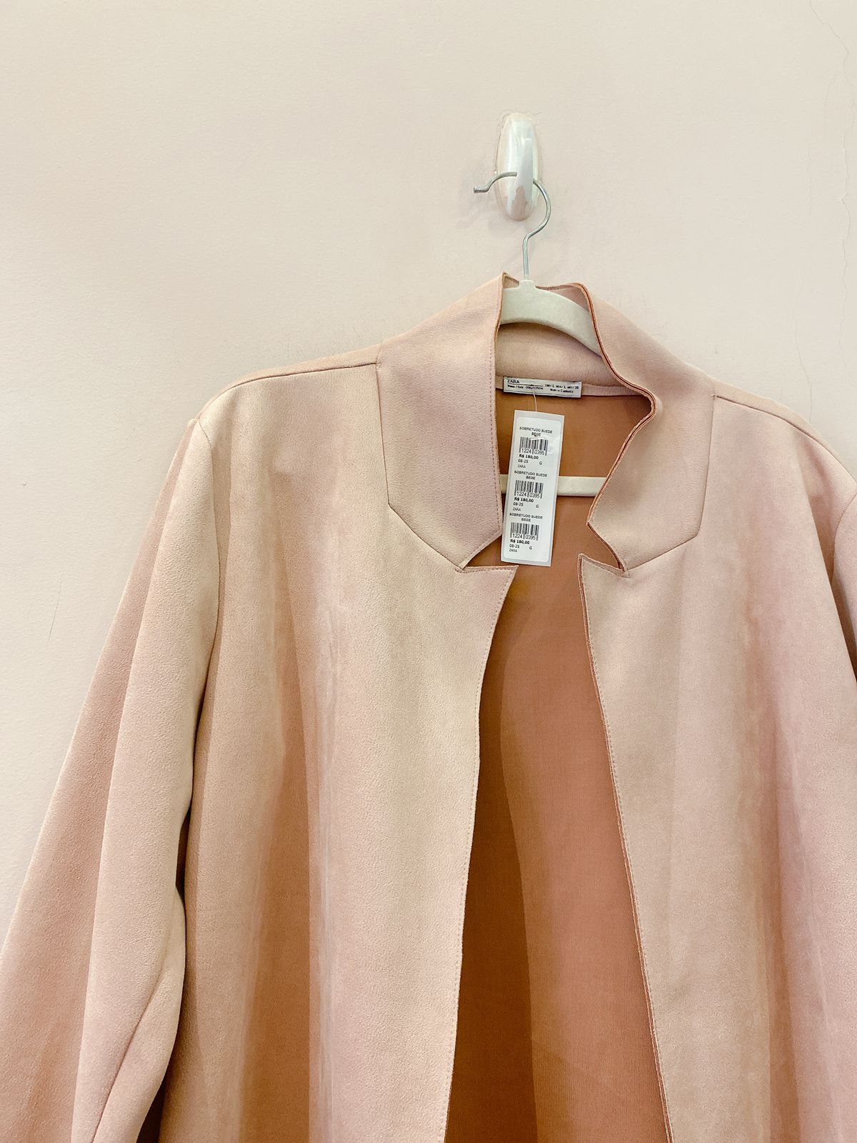 Sobretudo suede bege Zara G