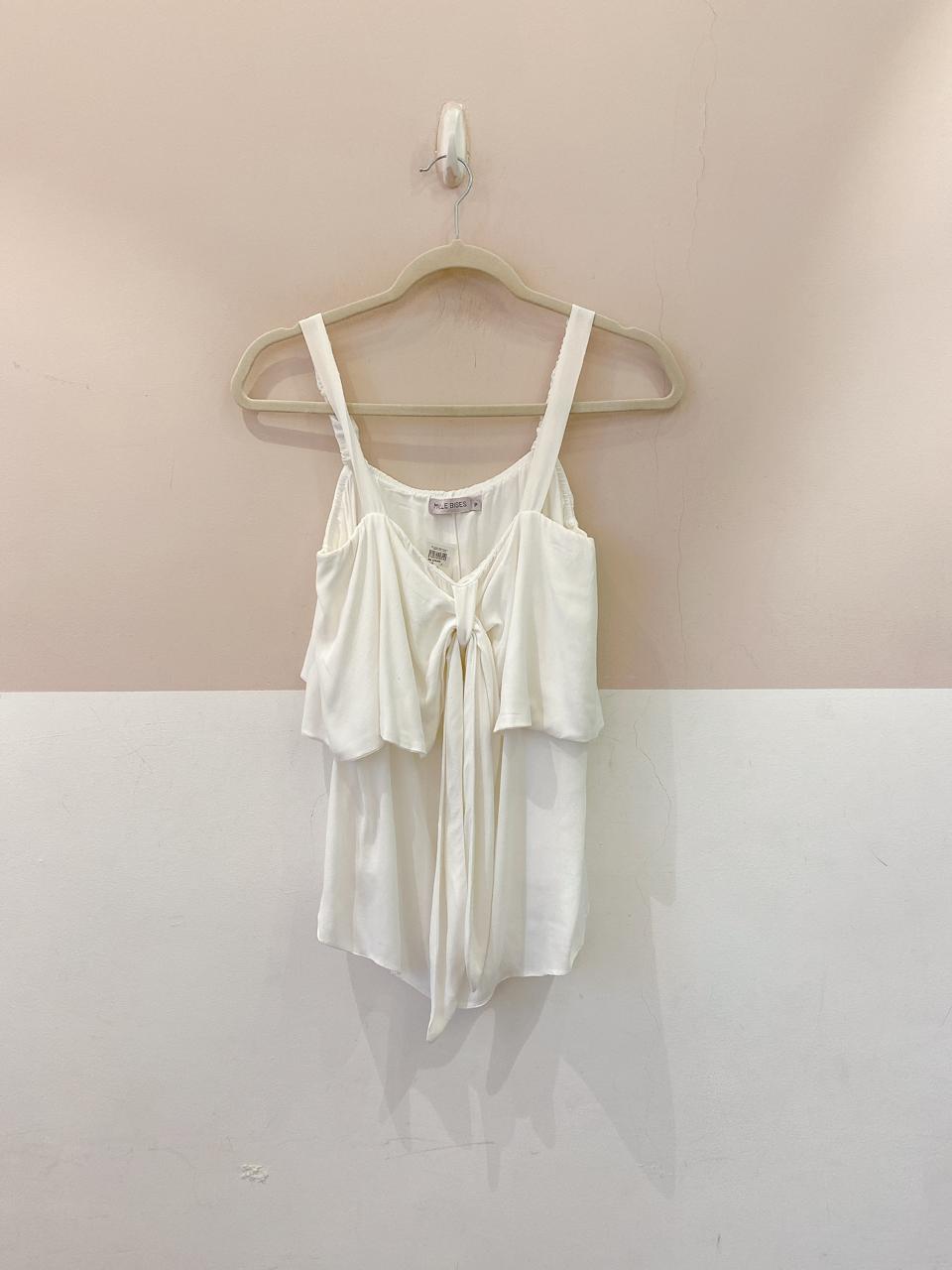 Blusa branca amarração Mille Bises P