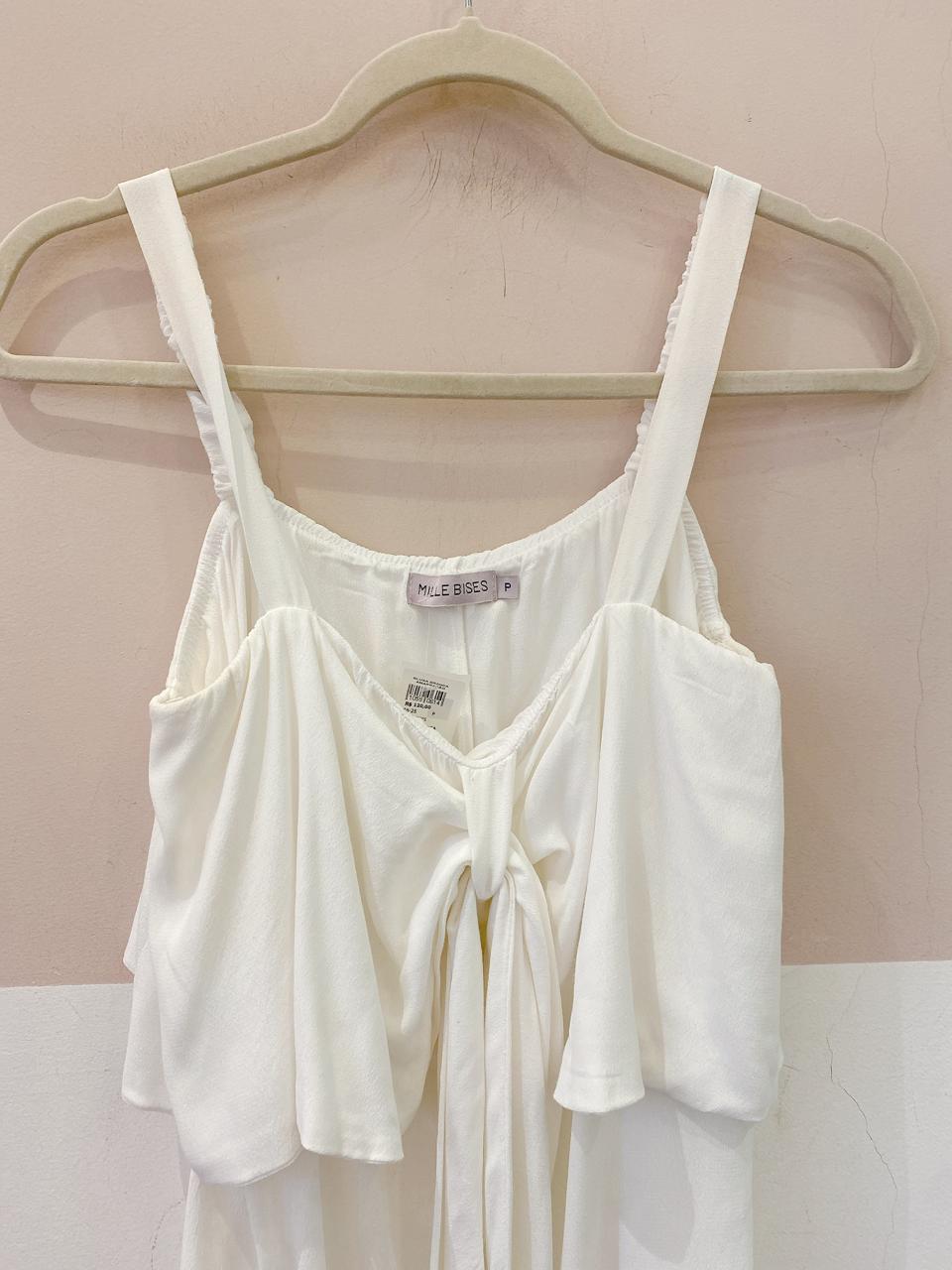 Blusa branca amarração Mille Bises P
