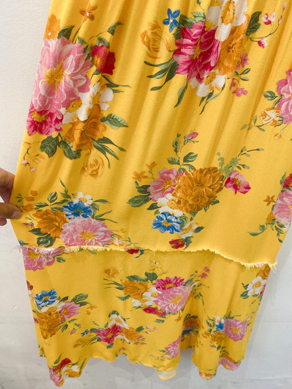 Vestido midi amarelo floral Farm P