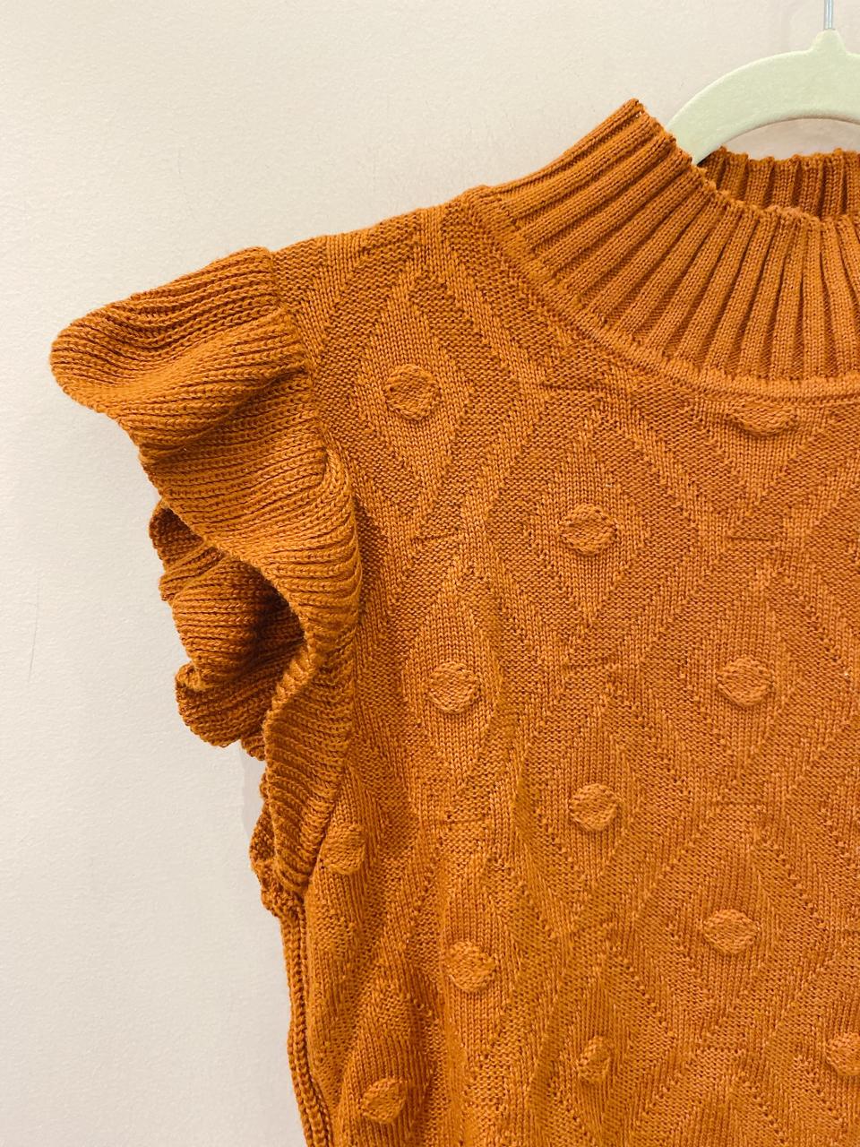 Blusa tricot marrom L’Cecci PP