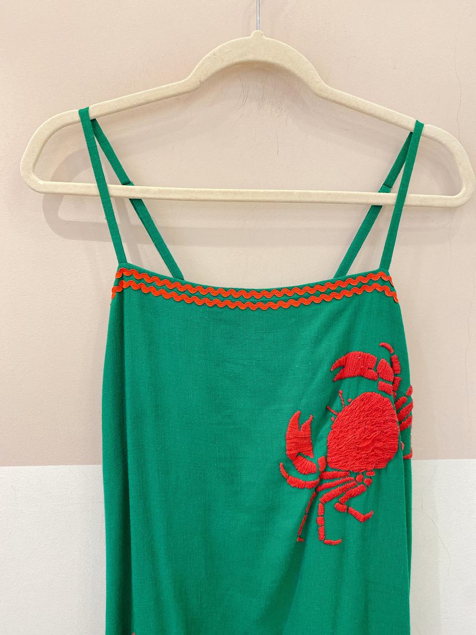Vestido curto verde siris Mabô M