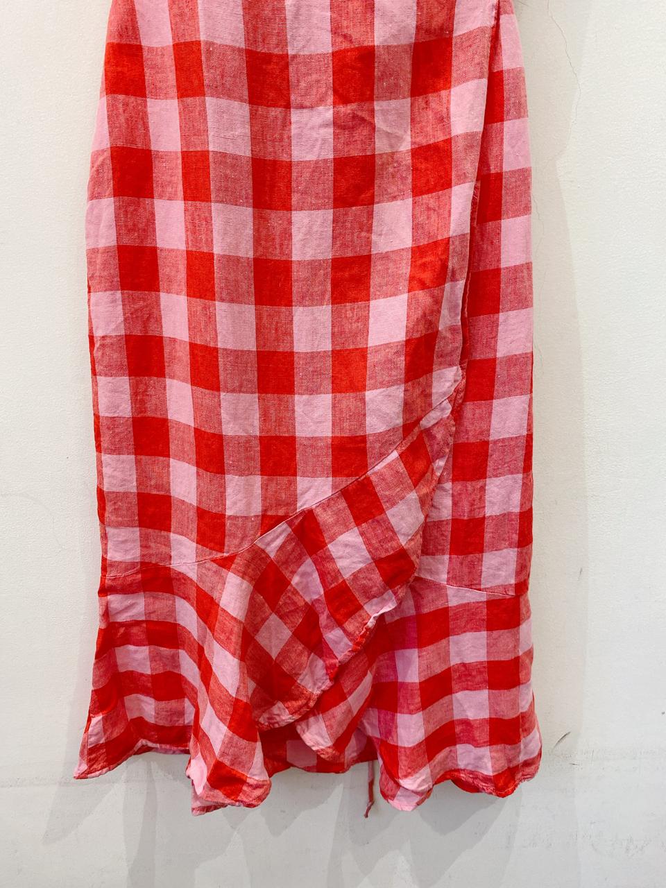 Vestido midi linho quadriculado Richards 38