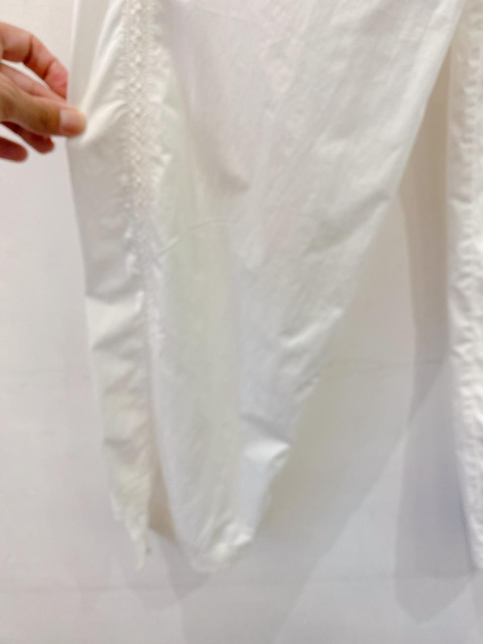 Calça branca renda Zara P