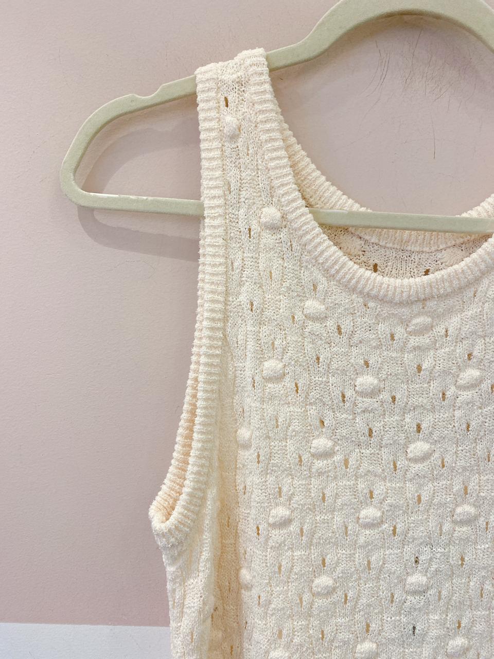 Vestido tricot off white Renner M