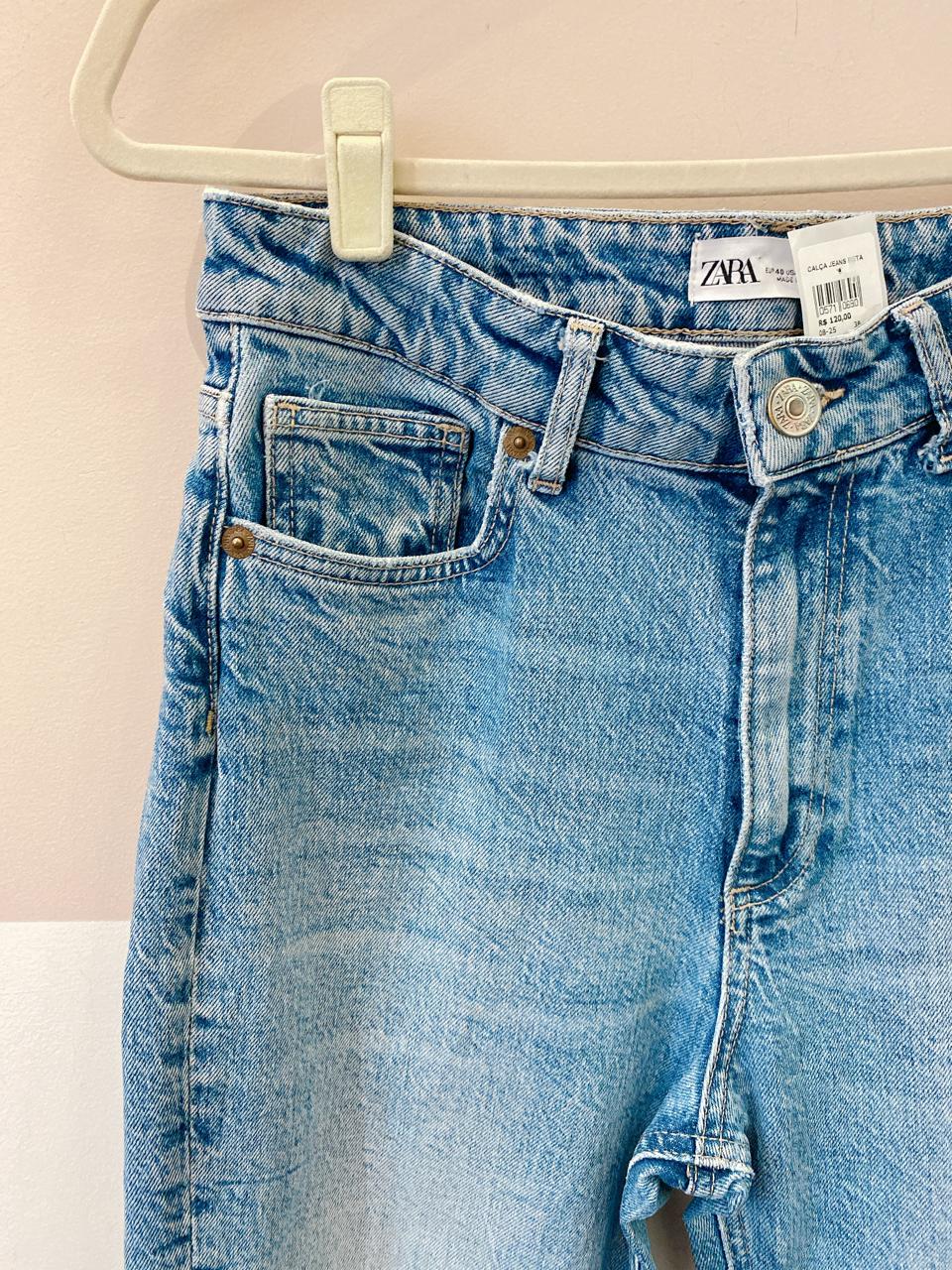 Calça jeans reta Zara 38