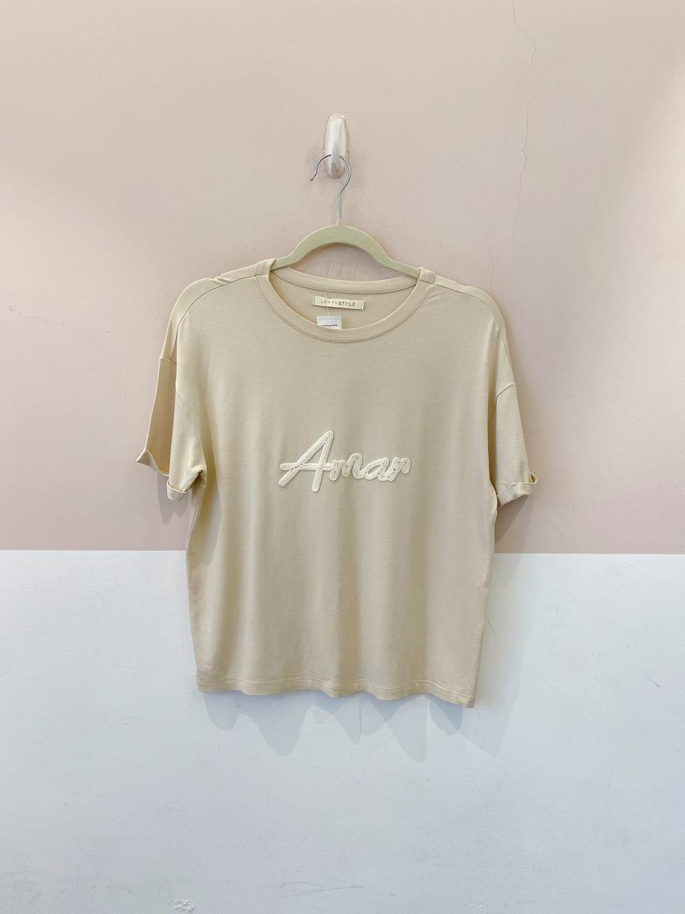 Blusa malha bege Lofty Style M