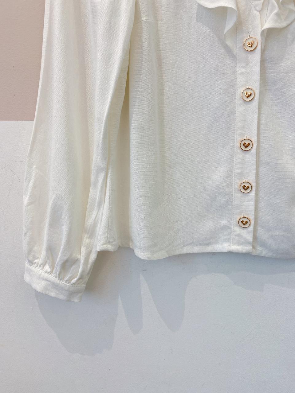 Blusa branca babados Antix P
