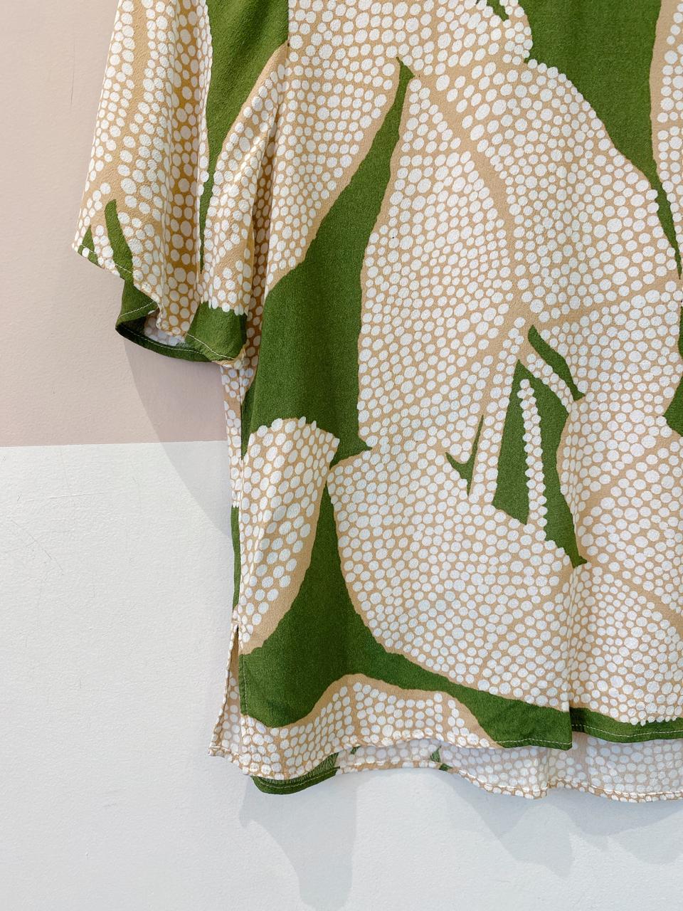 Blusa estampada verde Shoulder 38