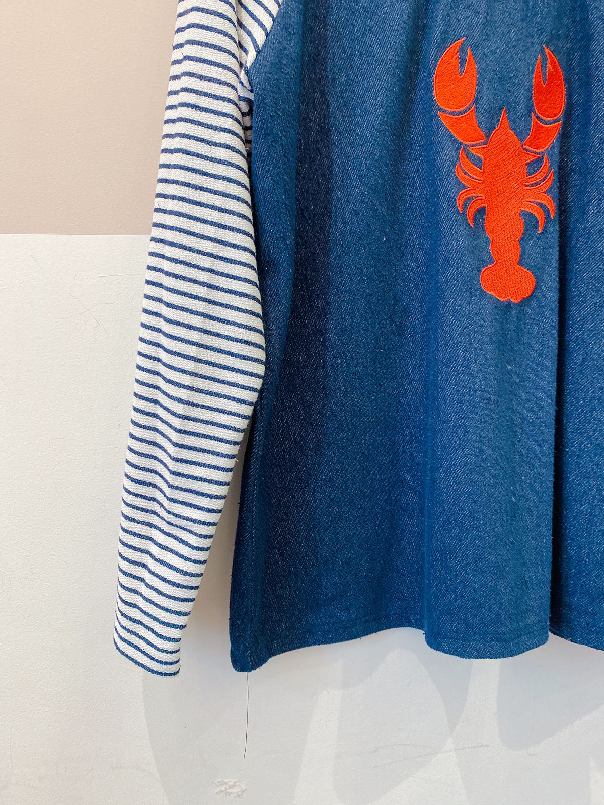 Blusa moletom azul manga Varal GG