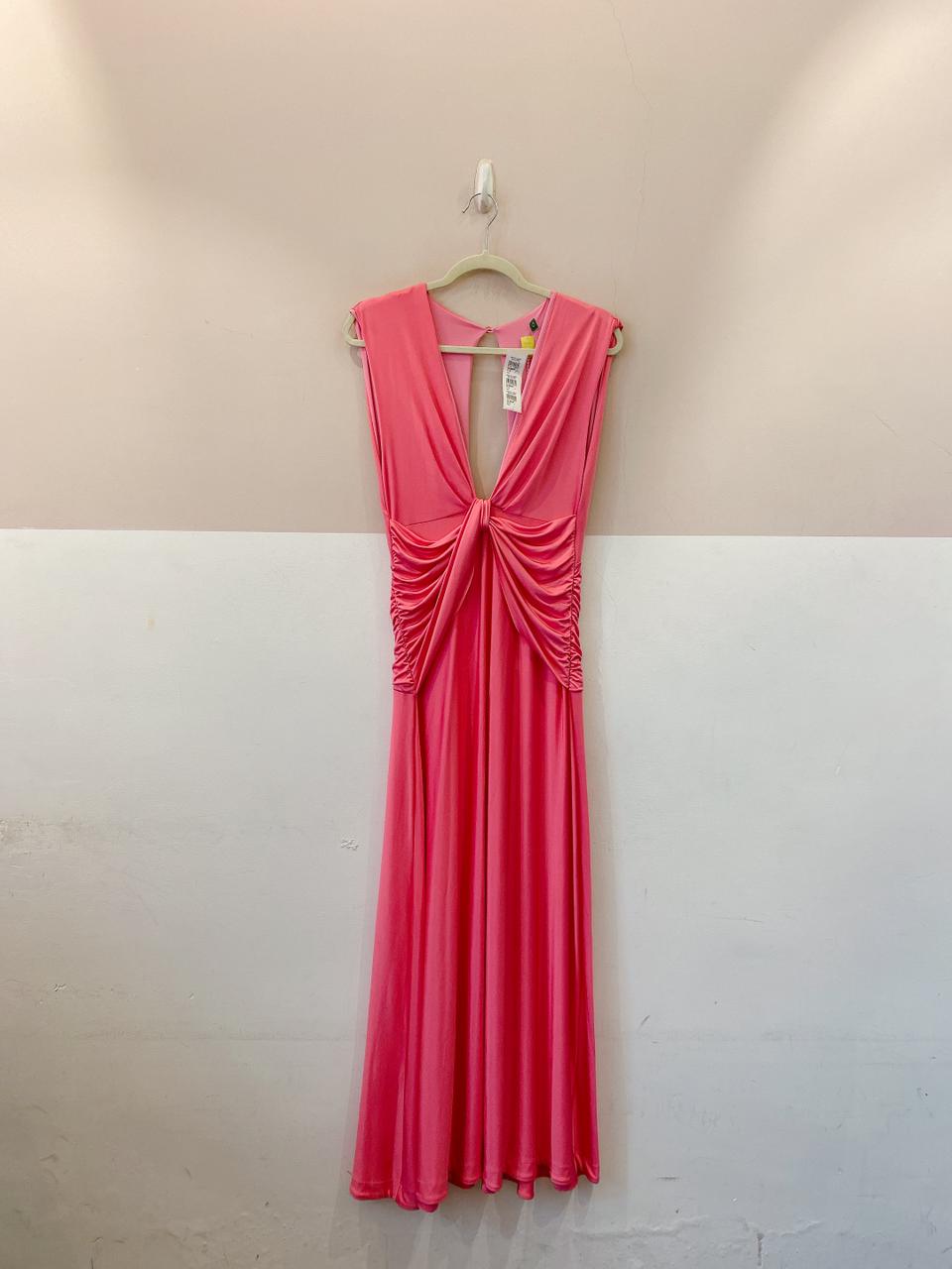 Vestido longo malha pink Farm P