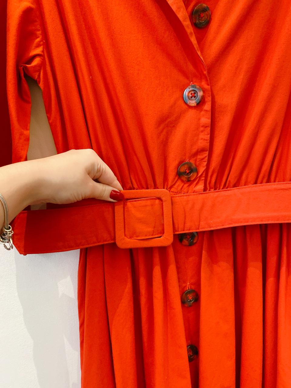 Vestido longo vermelho Mixed 36