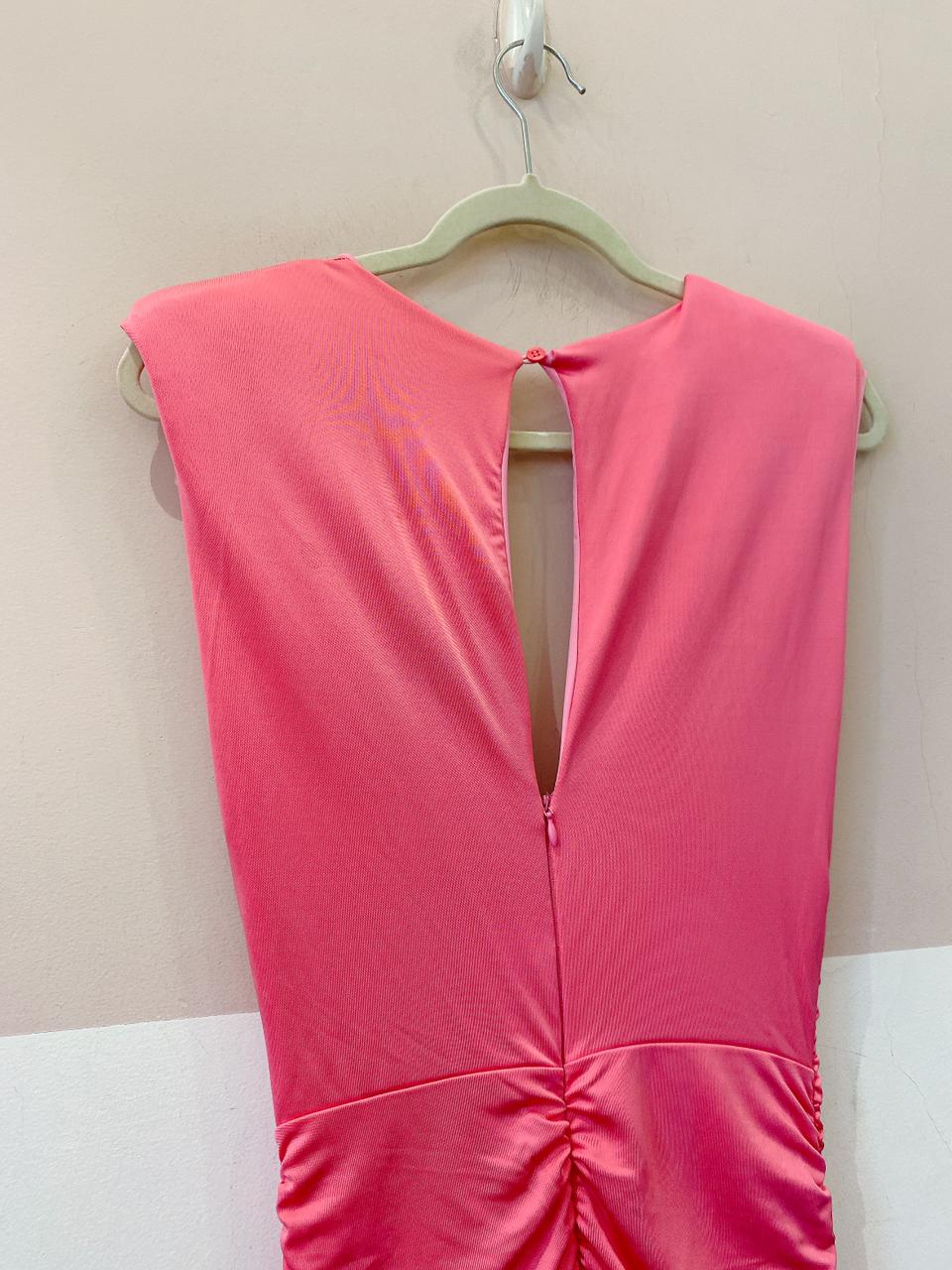 Vestido longo malha pink Farm P