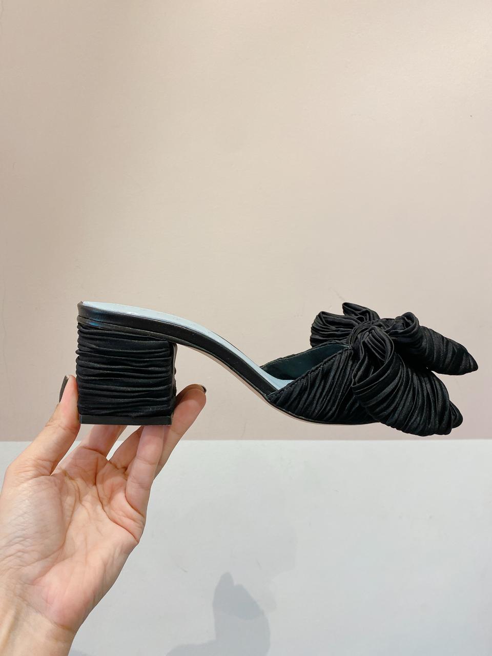 Tamanco preto laço Amma 37