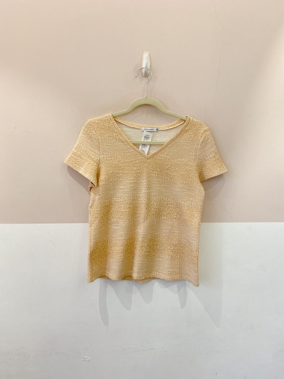 Blusa brilho dourada Gregory 36