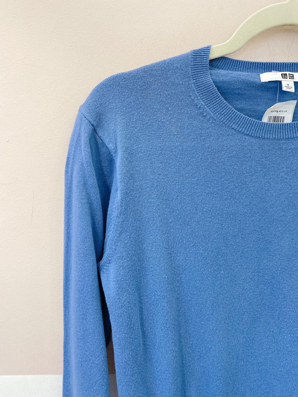 Sueter azul lã Uniqlo P