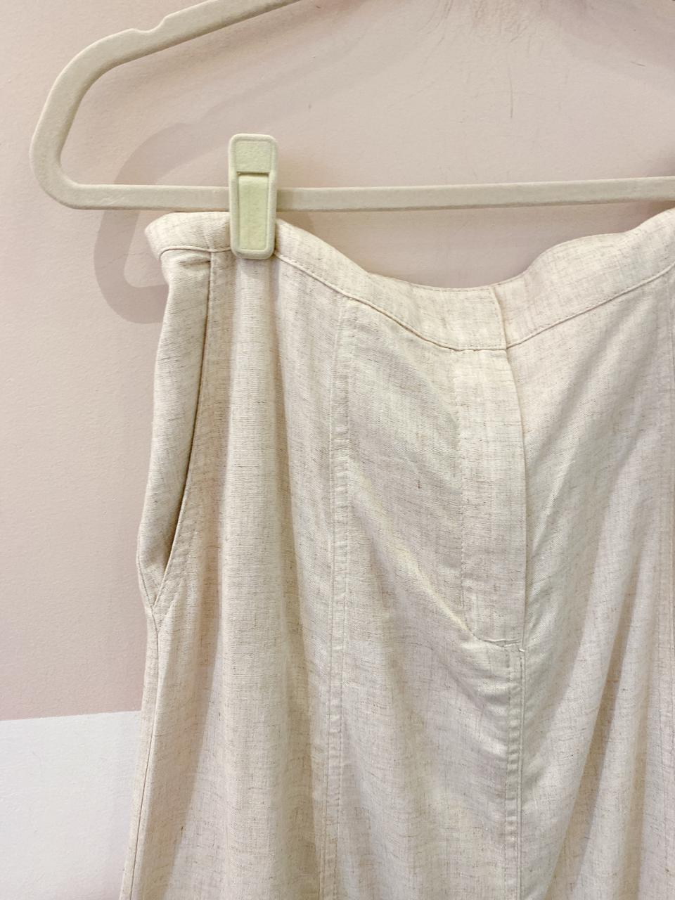 Saia midi bege Shoulder 38