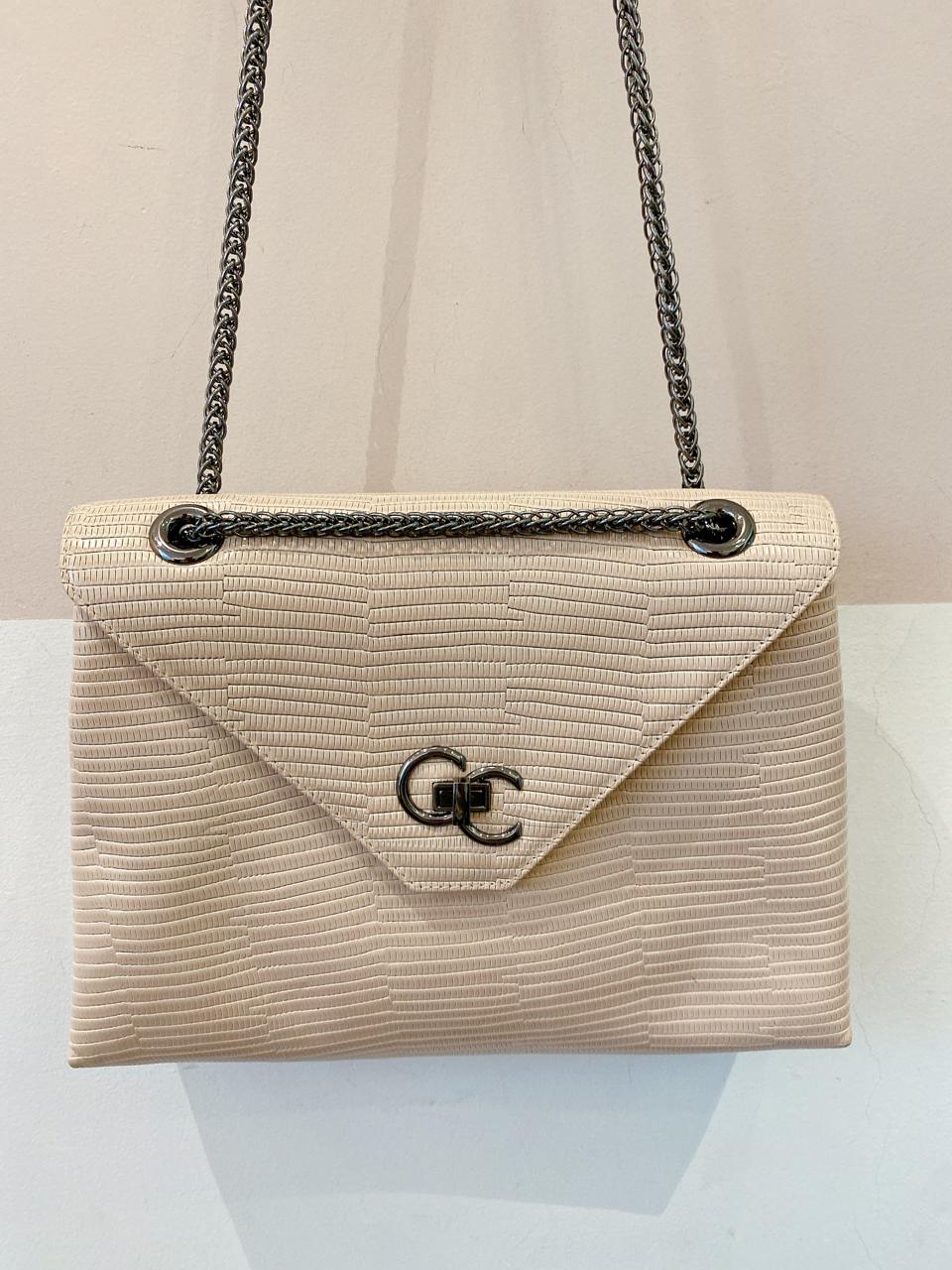 Bolsa couro rosê Corello