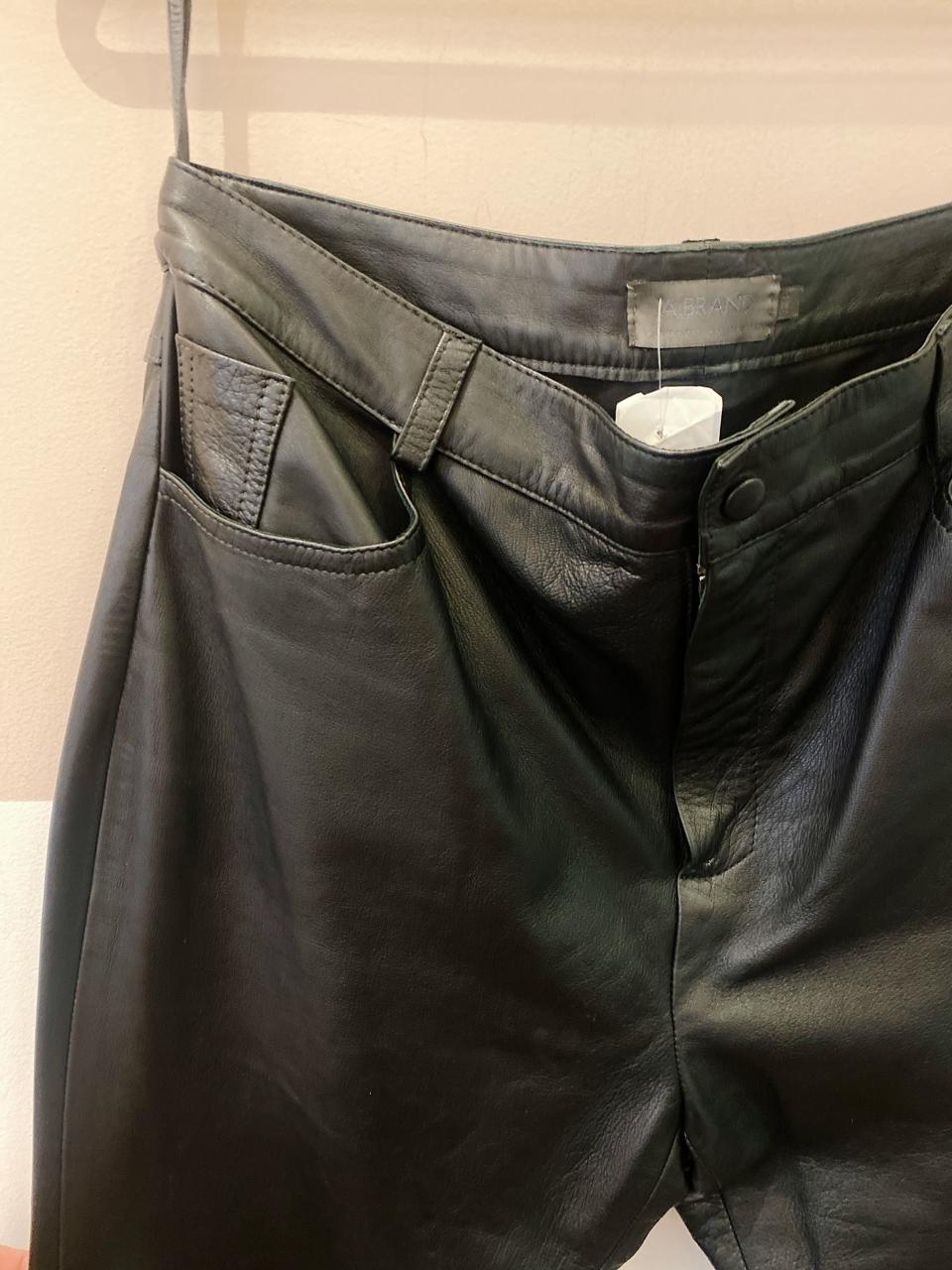 Calça couro preta Abrand 38